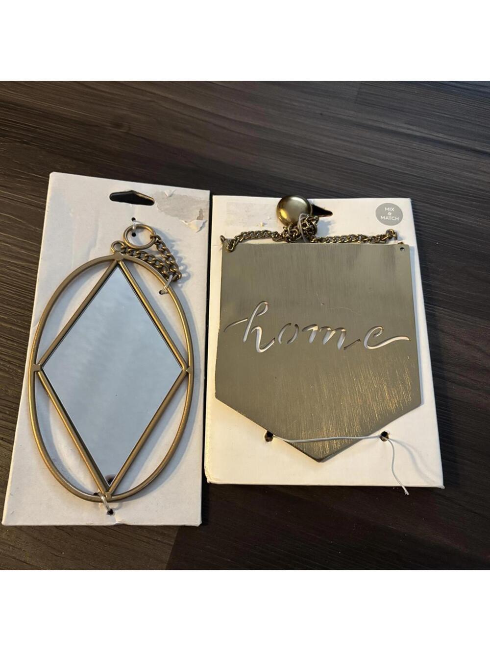 Home Wall Hanging Decor Mirror Gold Metal